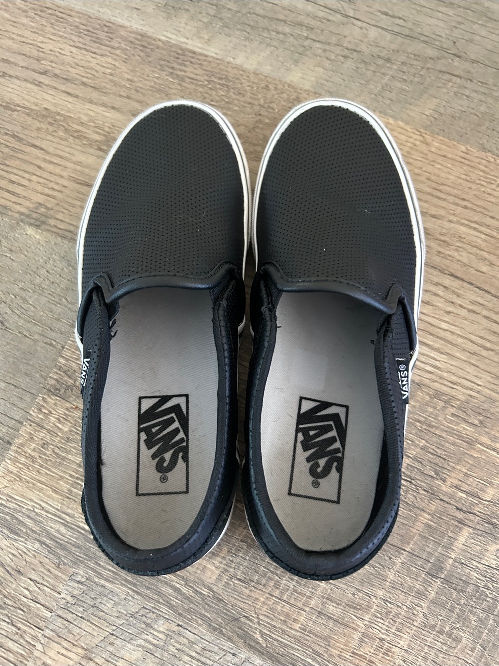 Women’s Perforated Leather Slip-On Vans